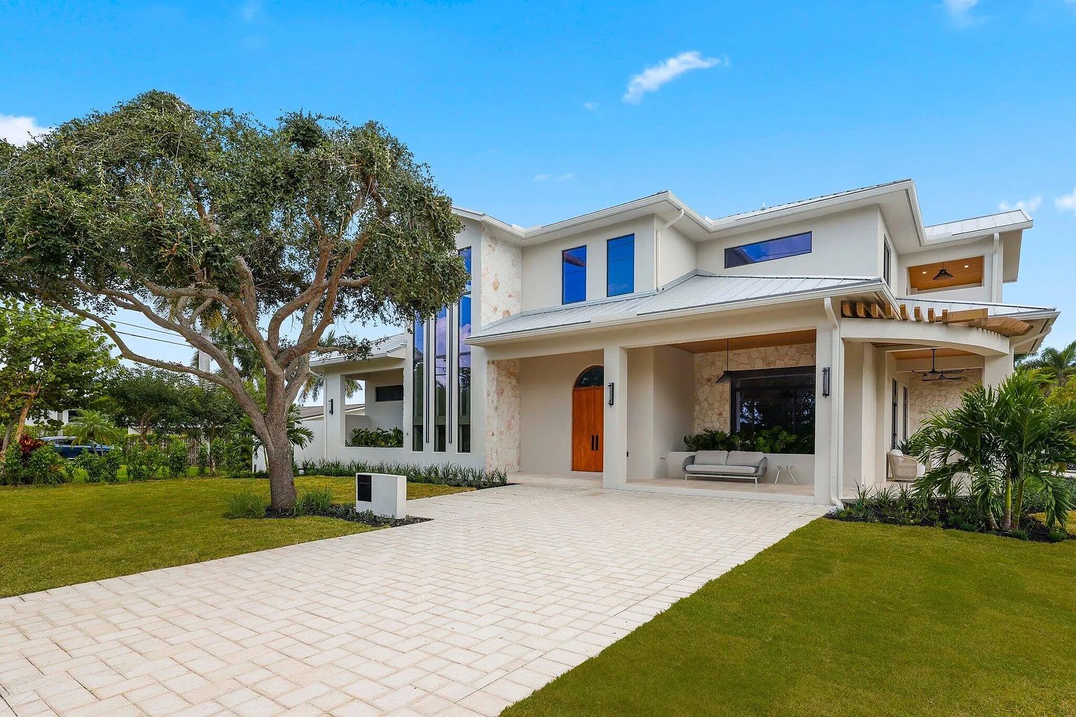 Recent Acassa Construction work — daytime view of custom modern coastal home